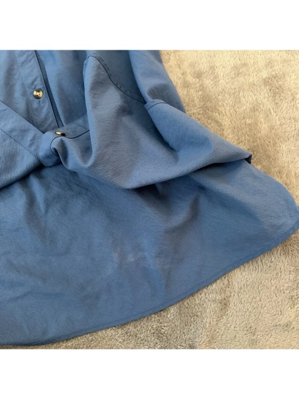 Vintage REI Nylon Maxi Skirt Button Front Womens SMALL